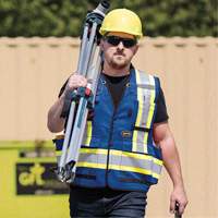 6681 High-Visibility Antimicrobial Mesh-Back Surveyor Vest, Royal Blue, Small, Polyester Duraquip Inc