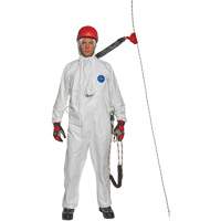Harness-Compatible Disposable Coverall, Small, White, Tyvek&reg; 500 Duraquip Inc