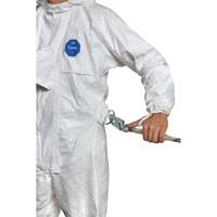 Harness-Compatible Disposable Coverall, Small, White, Tyvek&reg; 500 Duraquip Inc