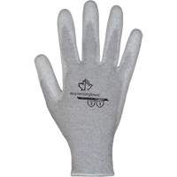 Gants blancs KnitActiv dissipatifs &eacute;lectrostatiques et peu pelucheux, 5, R&ecirc;vetement Polyur&eacute;thane, Calibre 13, Enveloppe en Nylon/Coton Duraquip Inc