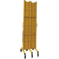 Barri&egrave;re extensible, 84" h x 20' lo, Jaune Duraquip Inc