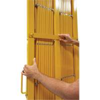 Barri&egrave;re extensible, 84" h x 20' lo, Jaune Duraquip Inc