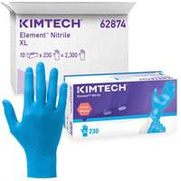Gants d'examen Kimtech Element, T-petit, Nitrile, 3,2 mils, Sans poudre, Bleu, Classe 2 Duraquip Inc