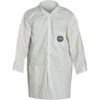ProShield&reg; 50 Lab Coat, Microporous, White, Small Duraquip Inc