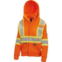 Heavyweight Safety Hoodie, Women's, X-Small, High Visibility Orange Duraquip Inc