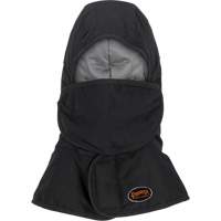 Doublure matelass&eacute;e ignifug&eacute;e Pioneer 765A pour casque de s&eacute;curit&eacute; avec un long cou et embout buccal amovible, Noir/Gris, Coton/FR-Tech/Modacrylique/Nylon Duraquip Inc