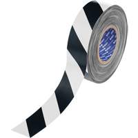 ToughStripe&reg; Max Floor Marking Tape, 2" x 100', Polyester, Black and White Duraquip Inc