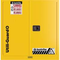 Utili-Guard+ Flammable Safety Cabinet, 30 gal., 1 Door, 43" W x 44" H x 22" D Duraquip Inc