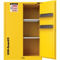 Utili-Guard+ Flammable Safety Cabinet, 45 gal., 2 Door, 43" W x 65" H x 22" D Duraquip Inc