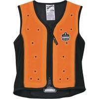 Chill-Its 6685 Dry Evaporative Cooling Vest with Zipper Closure, Medium, Orange Duraquip Inc