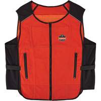 Chill-Its 6260 Lightweight Phase Change Cooling Vest with Rechargeable Packs, Small/Medium, Orange Duraquip Inc