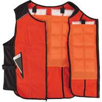 Chill-Its 6260 Lightweight Phase Change Cooling Vest with Rechargeable Packs, Small/Medium, Orange Duraquip Inc