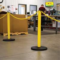 Industrial Stanchion Kit with Plastic Chain, 37" High, Red Duraquip Inc