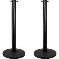 Industrial Stanchion, 37" High, Black Duraquip Inc