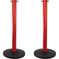 Industrial Stanchion, 37" High, Red Duraquip Inc