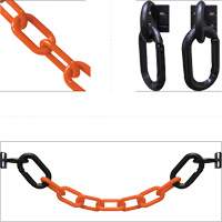 Magnetic Chain Barrier Warehouse Kit, Orange Duraquip Inc