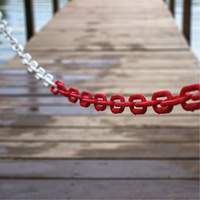 Bicolour Plastic Barrier Chain, Green/White Duraquip Inc