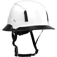 Wide Clip-On Full Brim for RZRBack Climbing Helmet, White Duraquip Inc