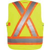Veste haute visibilit&eacute; pour arpenteur, Orange haute visibilit&eacute;, Petit, Polyester Duraquip Inc