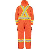 Salopette en canevas doubl&eacute;e haute visibilit&eacute;, Petit, Orange haute visibilit&eacute; Duraquip Inc