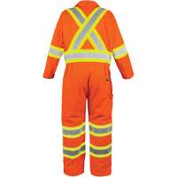 Combinaison non doubl&eacute;e haute visibilit&eacute;, Petit, Orange haute visibilit&eacute; Duraquip Inc