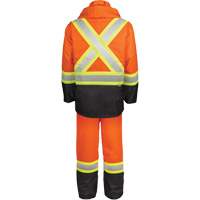 High-Visibility 150-Deniers Rain Suit, Polyester, Small, High Visibility Orange Duraquip Inc