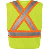 Gilet haute visibilit&eacute; &agrave; d&eacute;tachement rapide en 5 points, Orange haute visibilit&eacute;, Moyen/Petit, Polyester Duraquip Inc