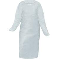 CoverMe Gown with Thumbholes, One Size, White, Polyethylene Duraquip Inc