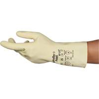 AlphaTec&reg; 87-137 Lightweight Natural Gloves, Size 7, 11.8" L, Rubber Latex, 16-mil Duraquip Inc