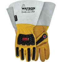 Storm Trooper Water-Resistant Gloves, Small, Cowhide Palm, Gauntlet Cuff Duraquip Inc