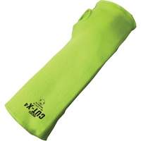 Cut-X&reg; Cut-Resistant Sleeve with Thumb Hole, Fibreglass/Polyethylene, 10", ASTM ANSI Level A4, High Visibility Lime Duraquip Inc