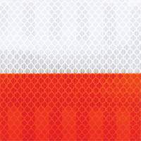 Pellicule souple pour chantiers routiers &agrave; haute intensit&eacute; 382VHIP, 5" la x 150' lo, Orange et blanc Duraquip Inc