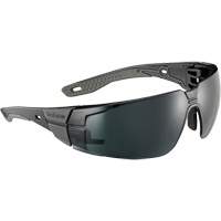 RUSH+ 2.0 M/L Safety Glasses with Black & Grey Frame, Grey/5.0 Lens, Anti-Fog/Anti-Scratch, ANSI Z87+ Duraquip Inc