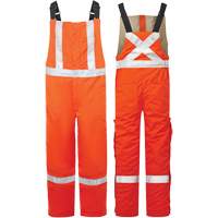 Avenger 9 oz High-Visibility Insulated Bib Pants, Style 525, Men's, X-Small, Orange Duraquip Inc
