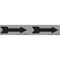 Marqueurs de tuyau avec flèches, Autocollant, 2-1/4" h x 7" la, Noir/gris SI725 | Duraquip Inc
