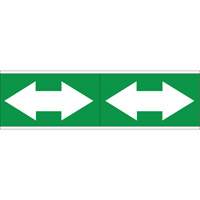 Dual Direction Arrow Pipe Markers, Self-Adhesive, 2-1/4" H x 7" W, White on Green SI729 | Duraquip Inc