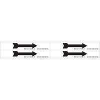 Arrow Pipe Marker, Self-Adhesive, 1-1/8" H x 7" W, Black on White SI735 | Duraquip Inc