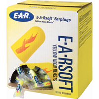 Bouchons d'oreilles éclat néon jaune E-A-Rsoft, Vrac - Sac en poly SJ427 | Duraquip Inc