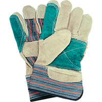 Double-Palm Fitters Gloves, Large, Split Cowhide Palm, Cotton Inner Lining Duraquip Inc