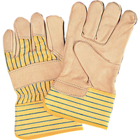 Standard-Duty Dry-Palm Fitters Gloves, Medium, Grain Cowhide Palm, Cotton Inner Lining Duraquip Inc