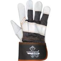 Endura<sup>®</sup> Sweat-Absorbing Gloves, Large, Grain Cowhide Palm, Cotton Inner Lining SN249 | Duraquip Inc