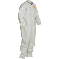 ProShield&reg; 60 Coveralls, Small, White, Microporous Duraquip Inc
