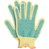 Knit Gloves with Dots, Size Small/7, 7 Gauge, PVC Coated, Kevlar<sup>®</sup> Shell, ANSI/ISEA 105 Level 2 SQ279 | Duraquip Inc