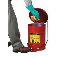 Oily Waste Cans, FM Approved/UL Listed, 14 US gal., Red Duraquip Inc