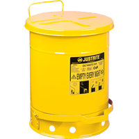 Oily Waste Cans, FM Approved/UL Listed, 14 US gal., Yellow Duraquip Inc