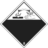 Corrosive Materials TDG Placard, Plastic Duraquip Inc