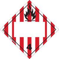 Plaque-&eacute;tiquette TMD pour solides inflammables, Vinyle adh&eacute;sif Duraquip Inc