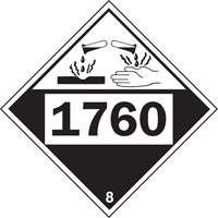 Plaque-étiquette TMD 1760 pour matériaux corrosifs phosphate d'aluminium, Plastique SS837 | Duraquip Inc