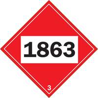 Plaque-étiquette TMD 1863 pour liquide inflammable carburant aviation, Plastique SS840 | Duraquip Inc