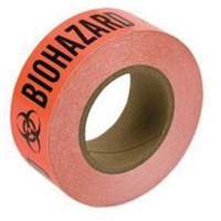 "Biohazard" Marking Tape, 2" x 108', Polyester, Black and Orange SW176 | Duraquip Inc